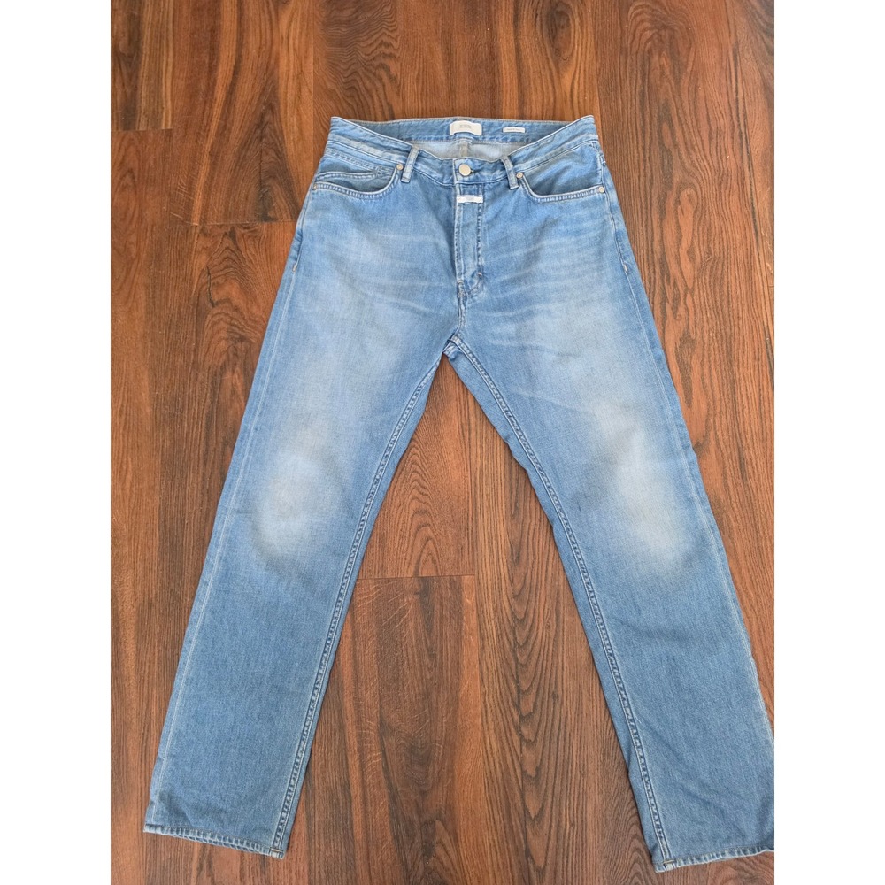 Closed A Better Blue Mens Straight Leg Jeans Light Wash Made in Italy Size 32x30